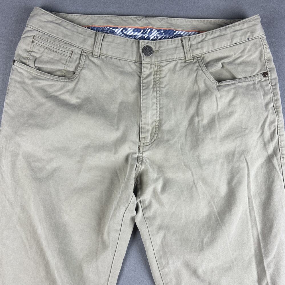 Tommy Bahama Hawaiian Khaki Chino Pants Cotton Tencel Stretch Mens Sz 35x30 - Picture 3 of 16
